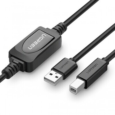 Cable de impresora USB A a USB B, activo, 15M, UGREEN