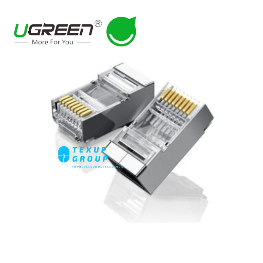 Conectores Ugreen Red Rj45 Blindado Cat 6 X 100 Pcs