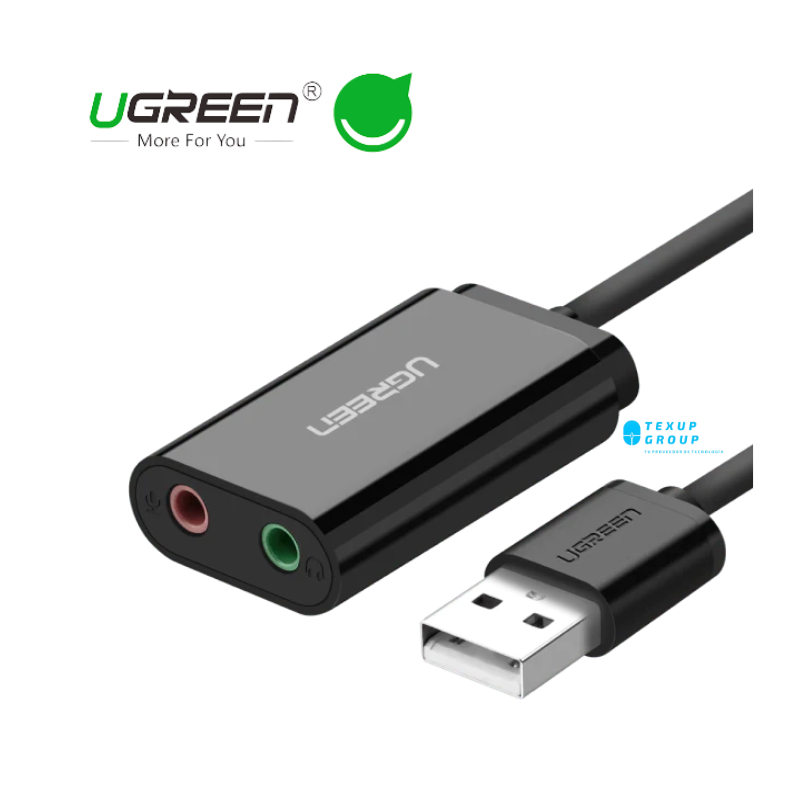 Adaptador Usb A 3.5mm Microfono Y Estereo Abs Ugreen