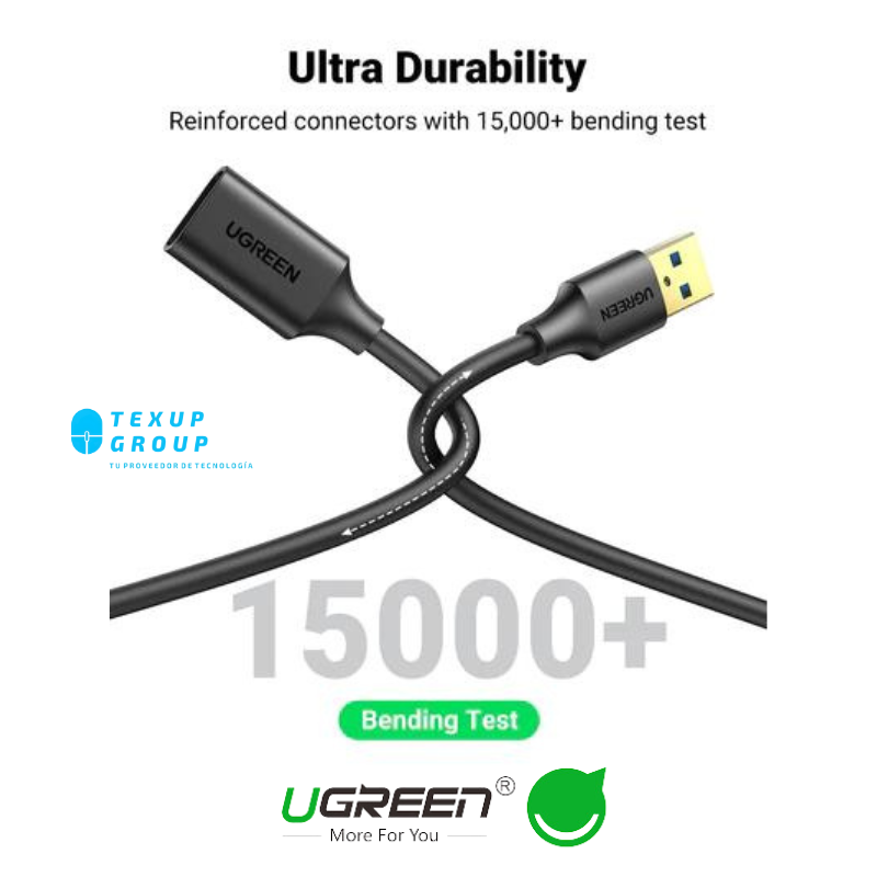Cable extensión USB macho a Hembra 3.0, 1 metro UGREEN