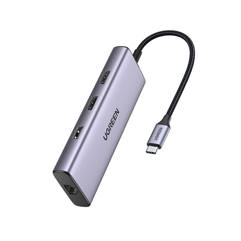 HUB 9 en 1 USB-C HDMI *2/USB3.0*2/USB2.0/RJ45/SD/TF/USB-C PD 60W