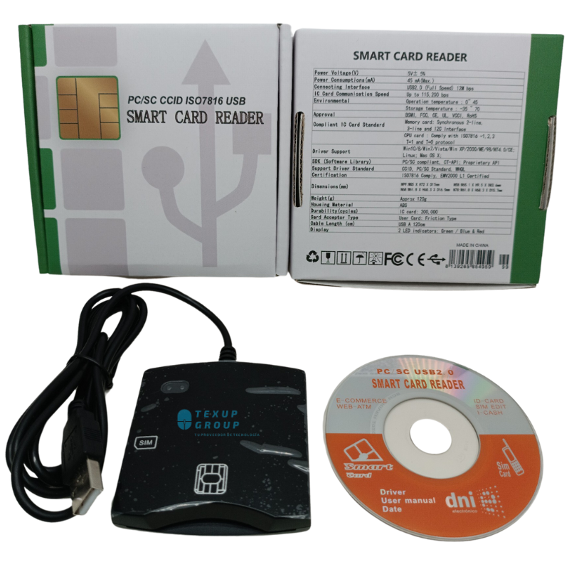 Smart Card Lector Dni Electrónico Sim Tarjeta Firma Digital