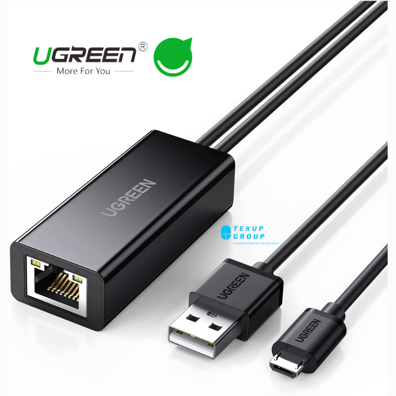 Adaptador De Red Para Chromecast Y Micro Tv Sticks, Micro-Usb, Ugreen, 30985