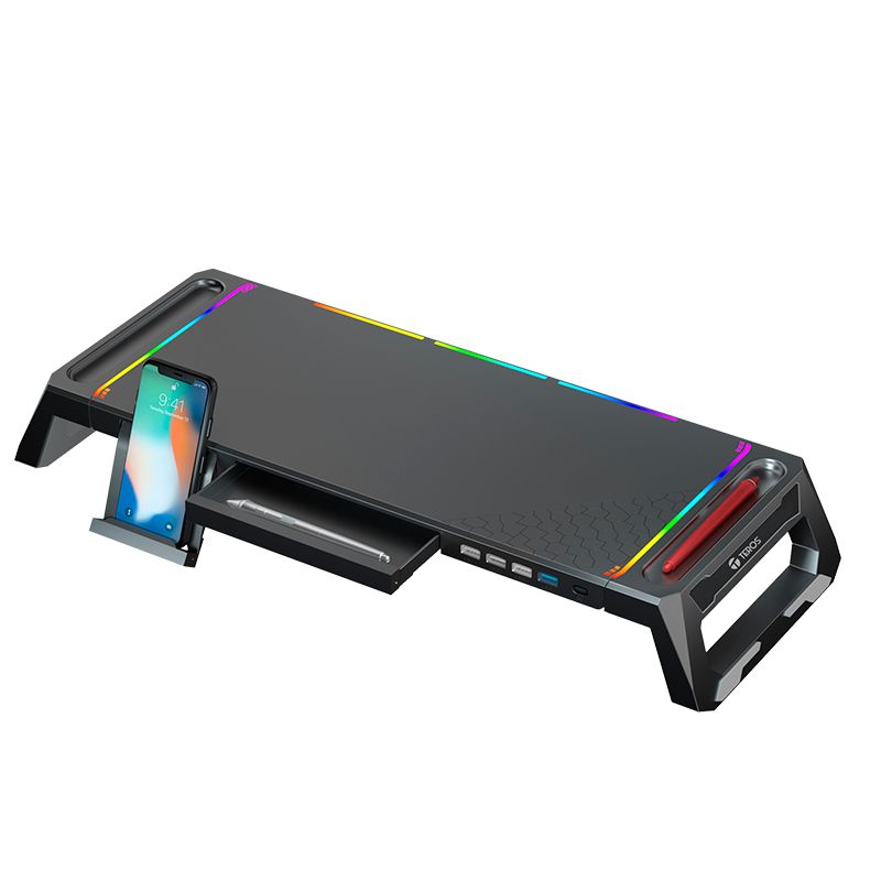 TEROS - SOPORTE PARA MONITOR RGB MULTIPROPOSITO CON 4 PUERTOS USB TE7131N