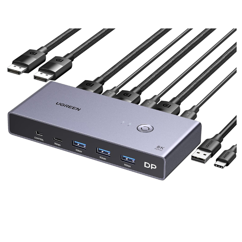 UGREEN - KVM Display port 8K con control switch - 4K 25962