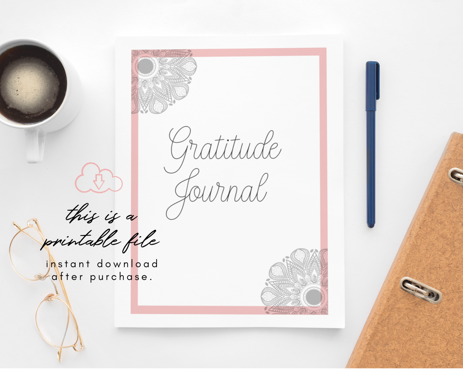 Daily Gratitude | Mindset Reflection Printable Digital Journal
