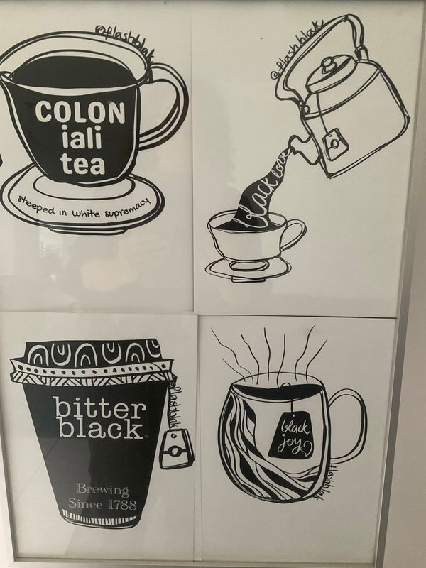 A4 - “Spill the tea on the colony” collection of 4 prints (includes shipping)