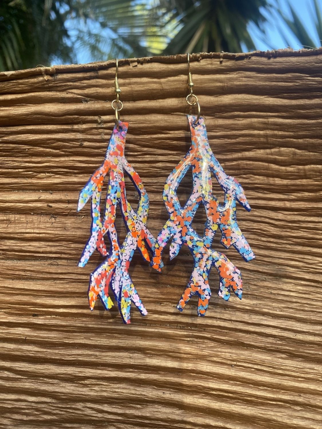 Karrangkal (coral, reef) earrings (shipping included)