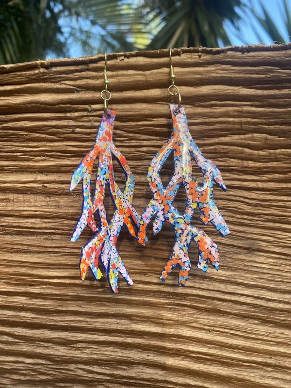 Karrangkal (coral, reef) earrings (shipping included)