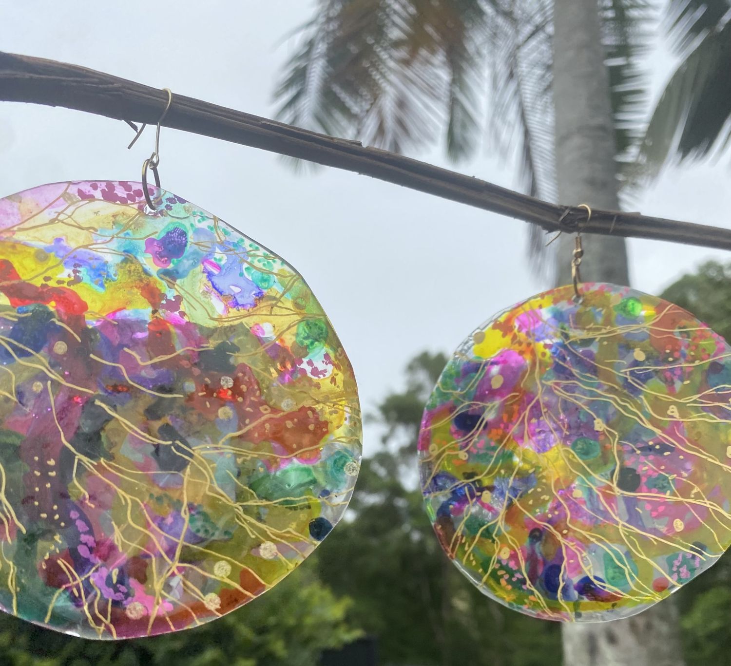 Big Aunty Earrings Karrangkal (coral reef) (shipping included)