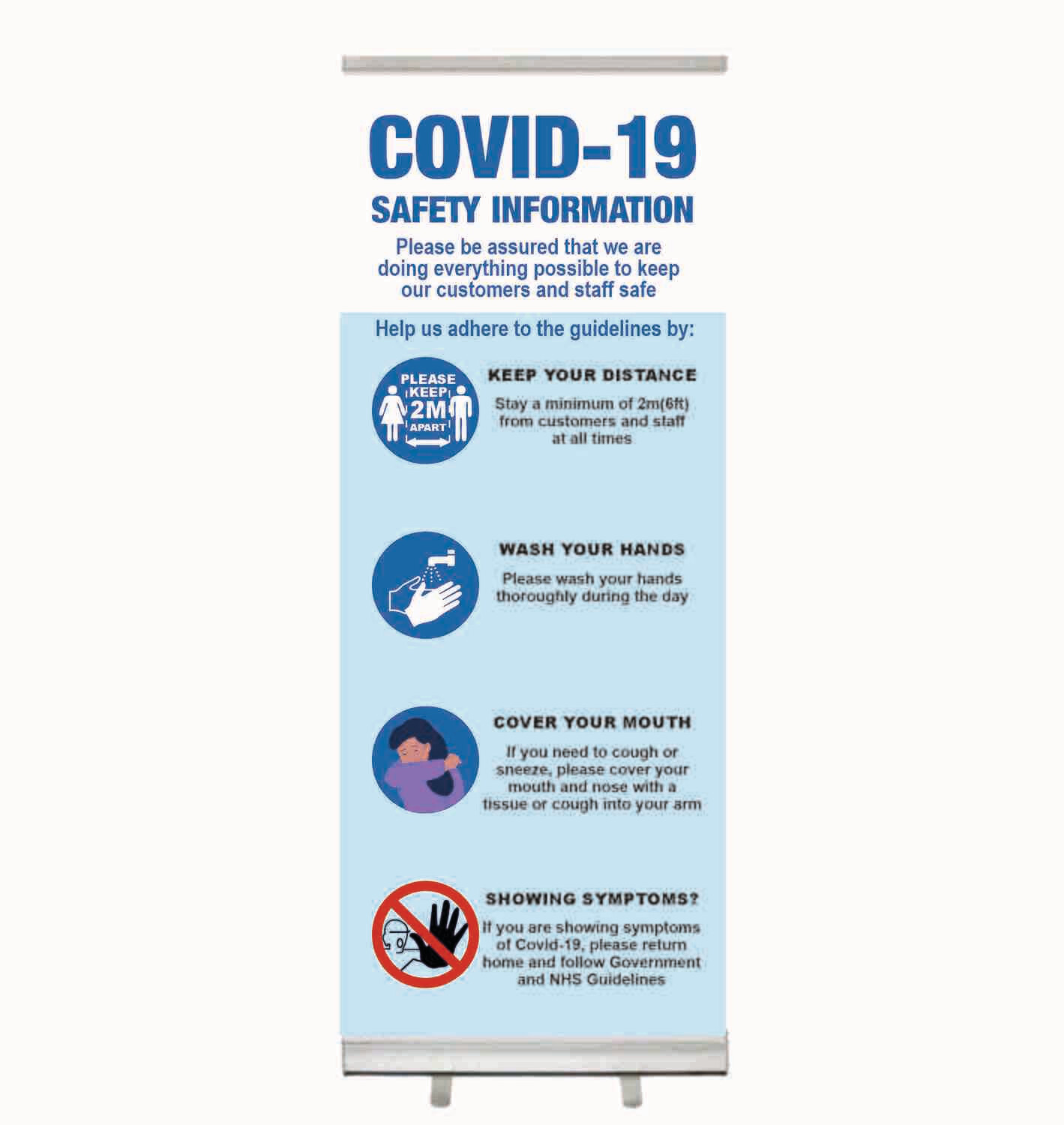 Covid-19 Safety Information Roller Banner