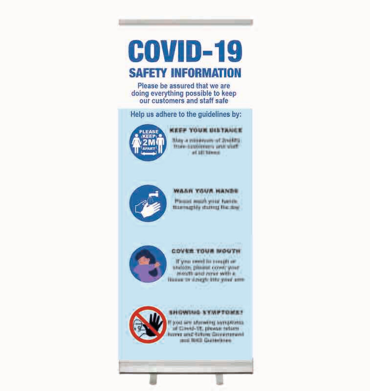 Covid-19 Safety Information Roller Banner