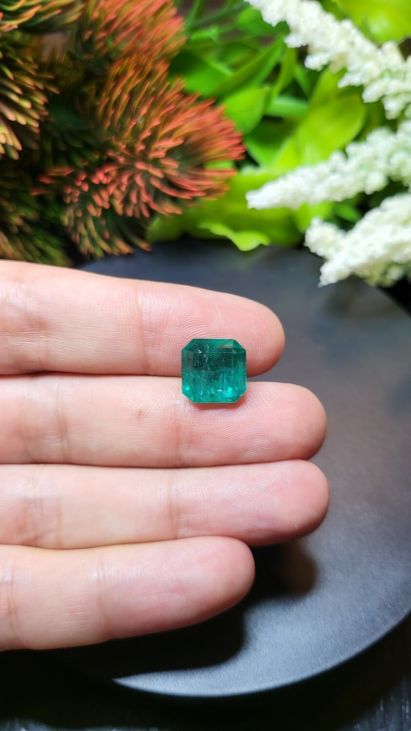Sq.Emerald cut 9.28 ct