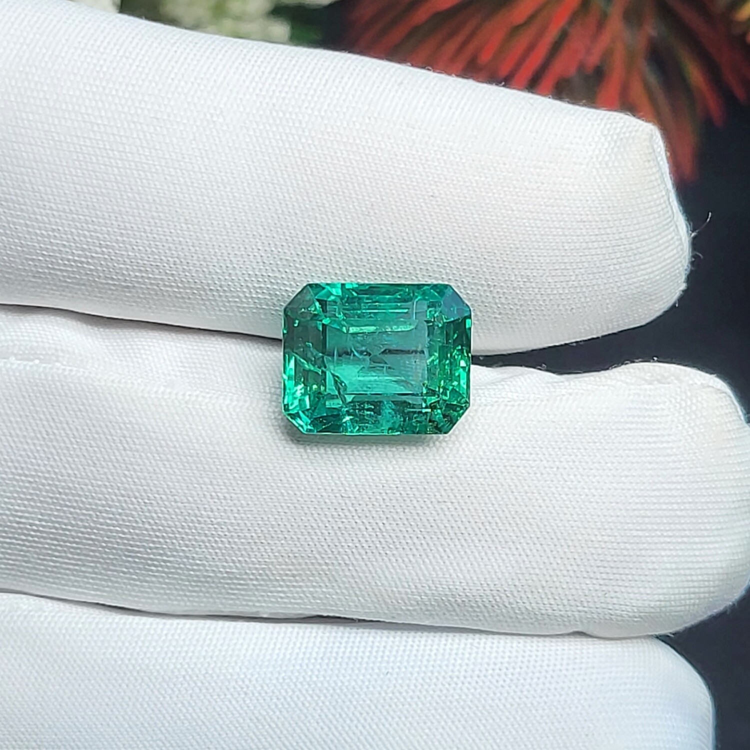 Emerald octagon cut 7.14 ct