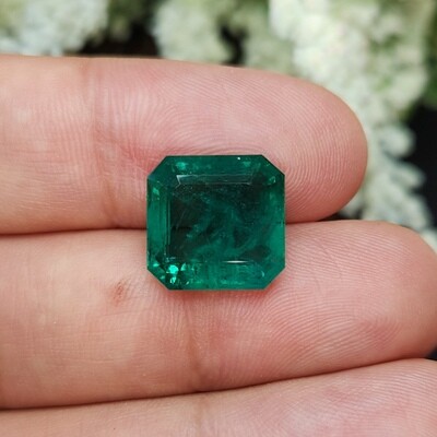 Sq. Emerald cut 9.73 ct