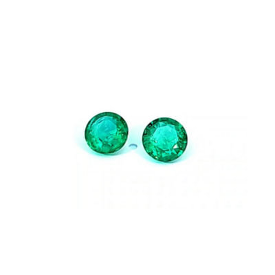 1.47 ct and 1.60 ct Emerald Round cut pair