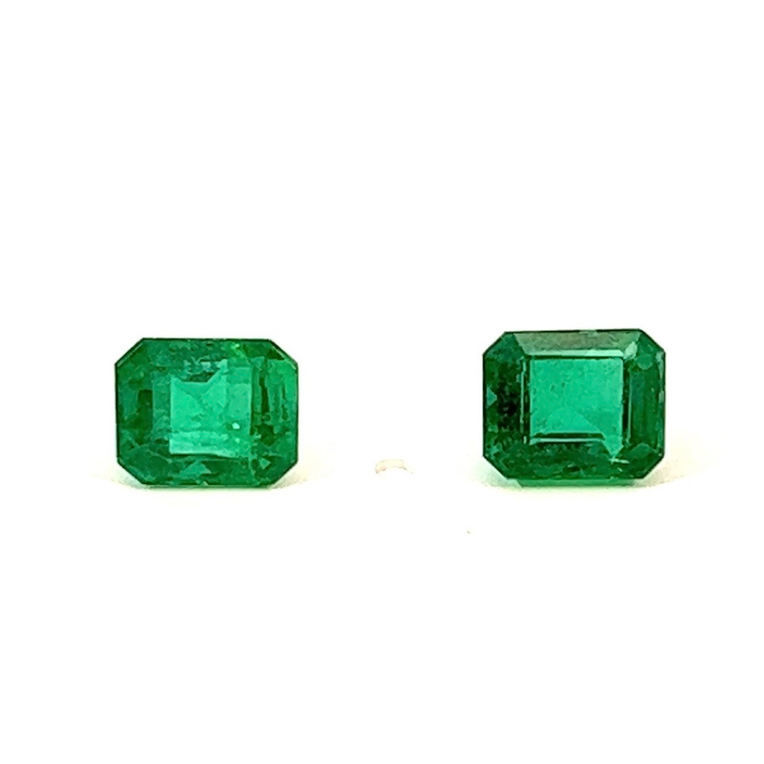 1.47 ct and 1.65 ct Emerald octagon cut