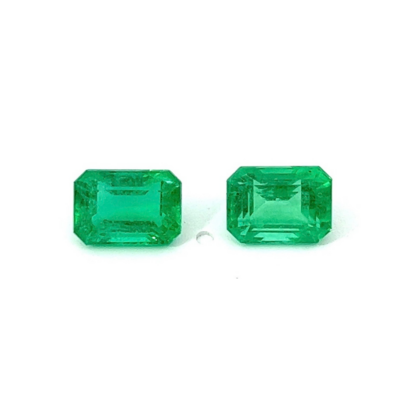2.53 ct and 2.70 ct Emerald octagon cut pair