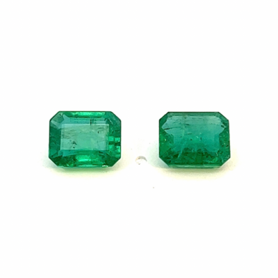 2.69 ct and 2.91 ct Emerald octagon cut pair