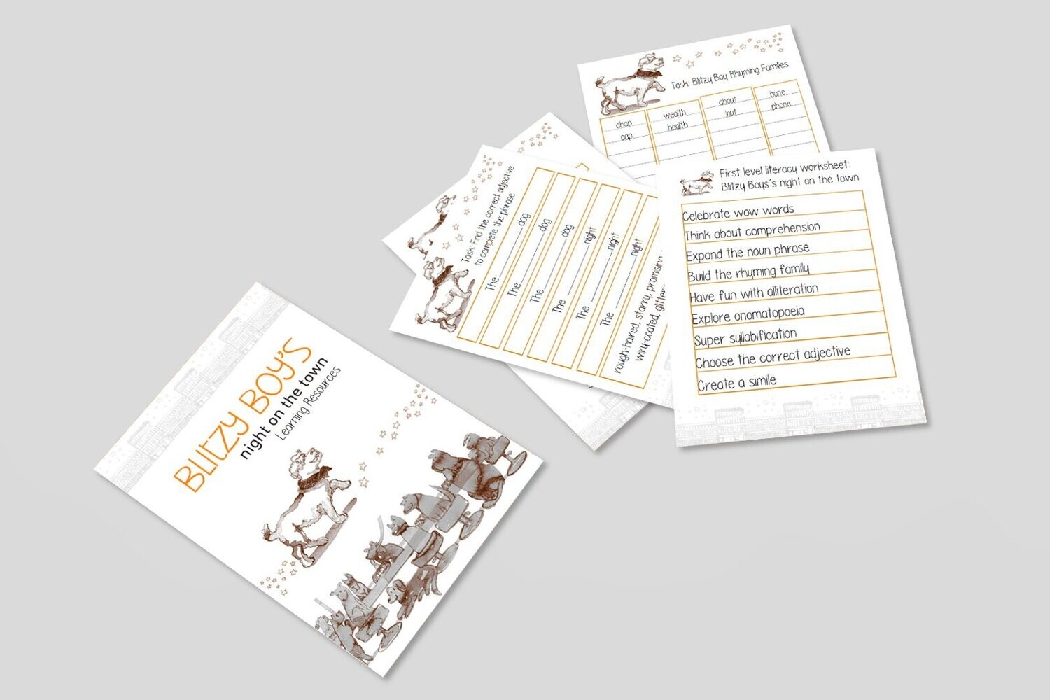 BLITZY BOY NIGHT ON THE TOWN TEACHING PACK - PDF DOWNLOADS