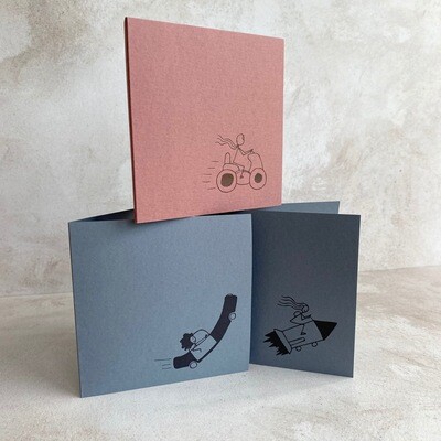 Pack of 6 Greeting Cards – Travel Sticks