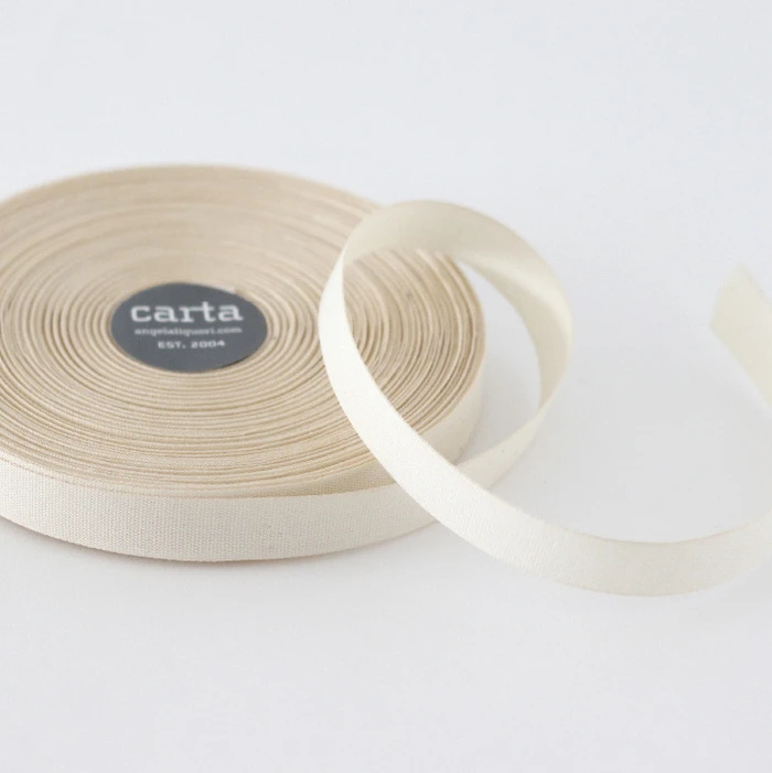 Studio Carta Ribbon - Natural Tight Weave Cotton - 1 Meter