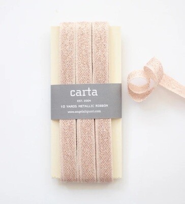 Studio Carta Ribbon - Metallic Pink - 10m Wooden Paddle