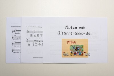 Noten ausdruckt - Lieder und Värsli für di Chliine
Noten Nr. 1