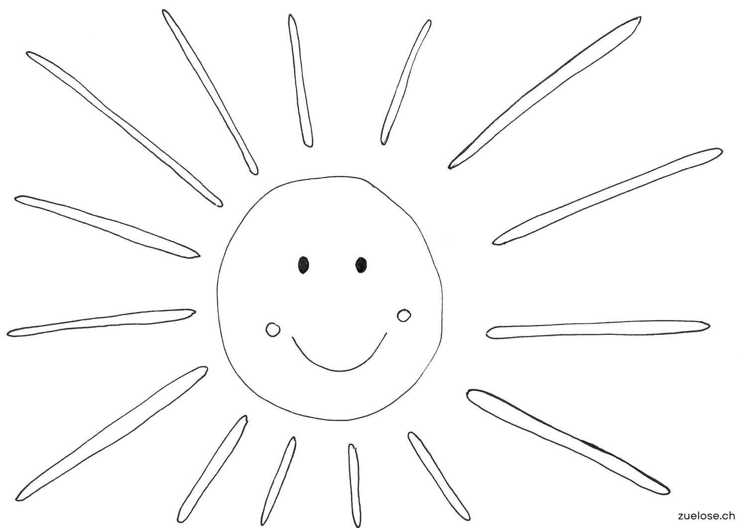 Ausmalbild Sonne