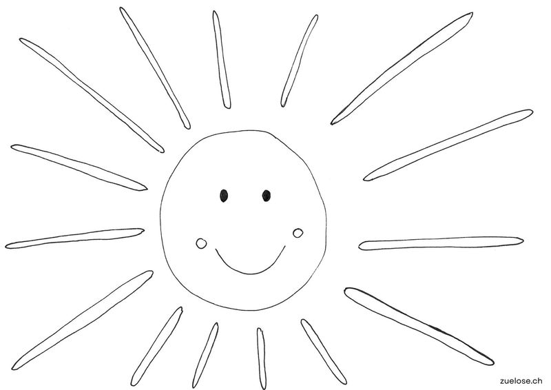 Ausmalbild Sonne