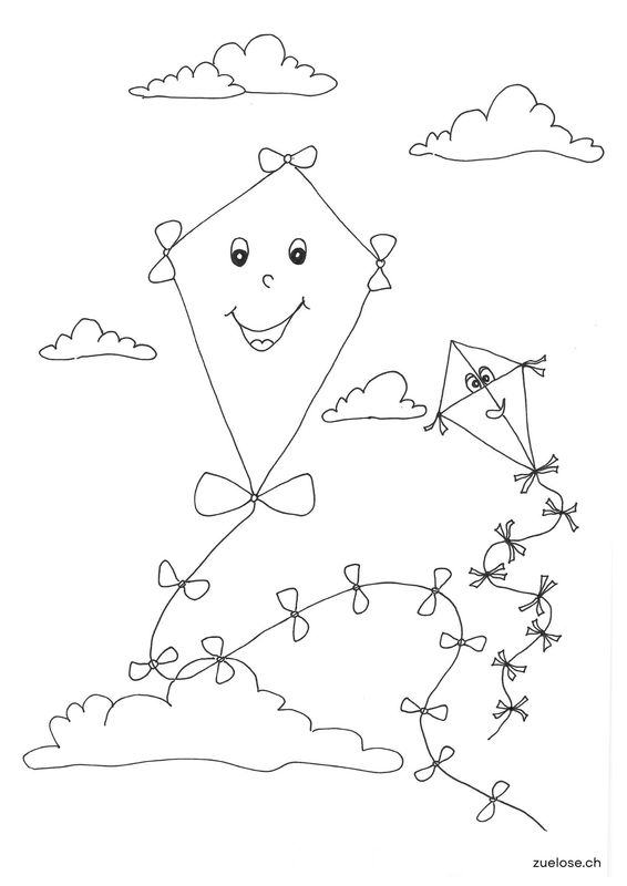 Ausmalbild Winddrache