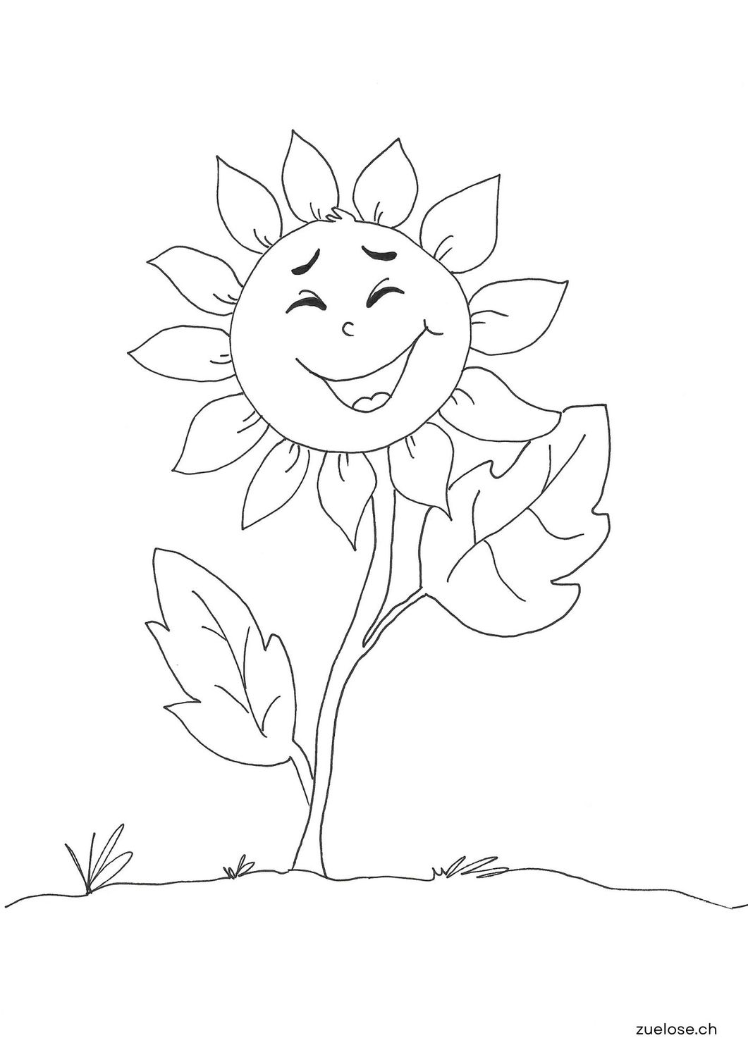 Ausmalbild Sonnenblume