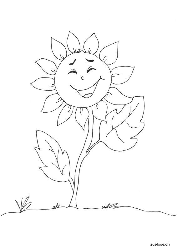 Ausmalbild Sonnenblume