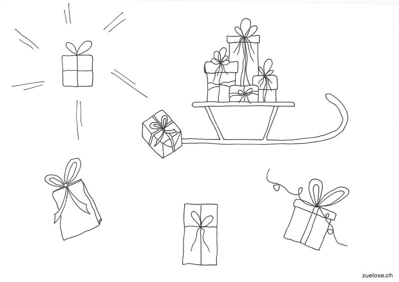 Ausmalbild Geschenke