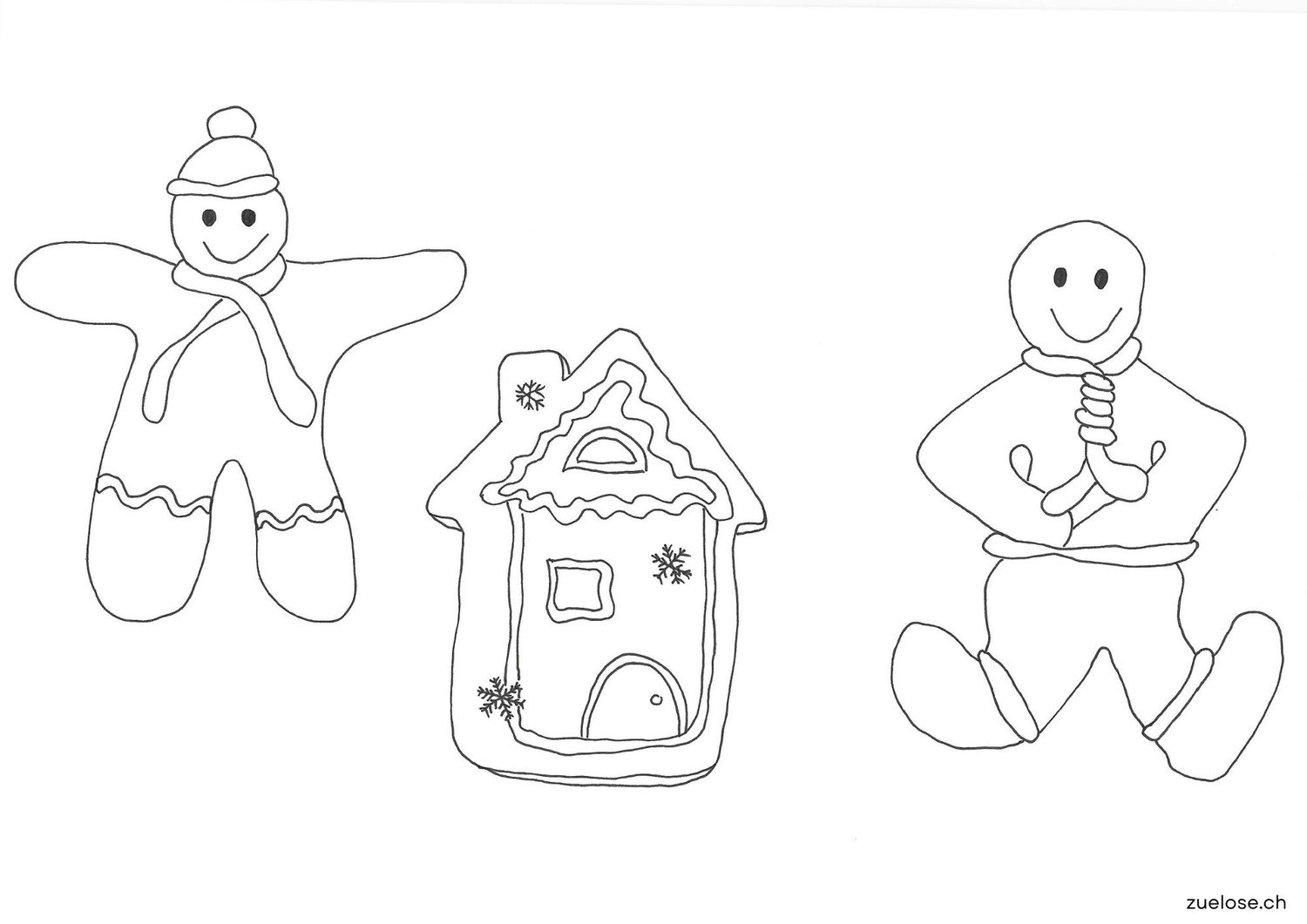 Ausmalbild Lebkuchen