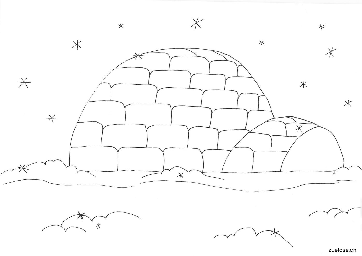 Ausmalbild Iglu