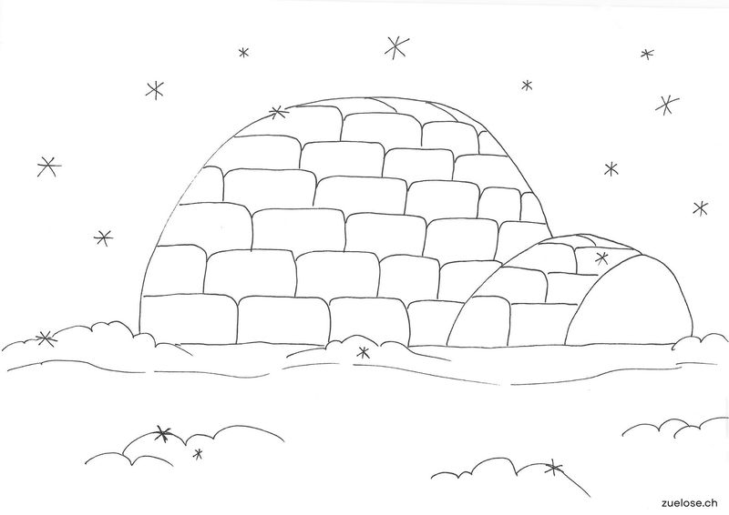 Ausmalbild Iglu