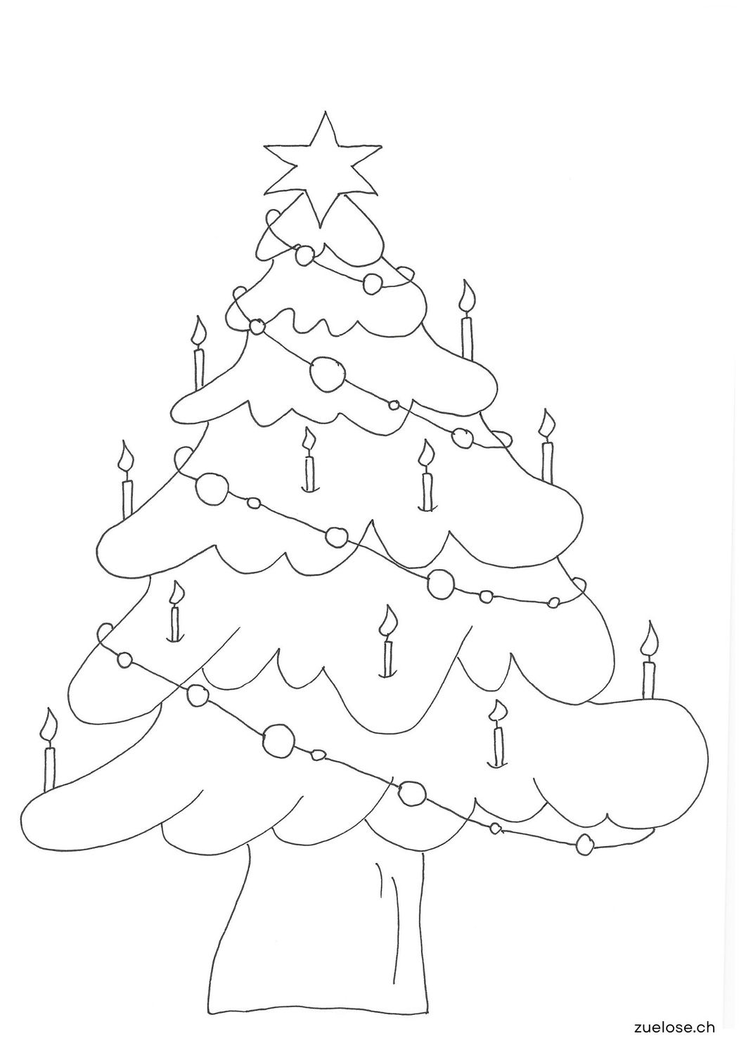 Ausmalbild Weihnachtsbaum