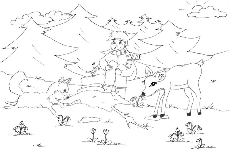 Ausmalbild Schneeglöckchen entdecken