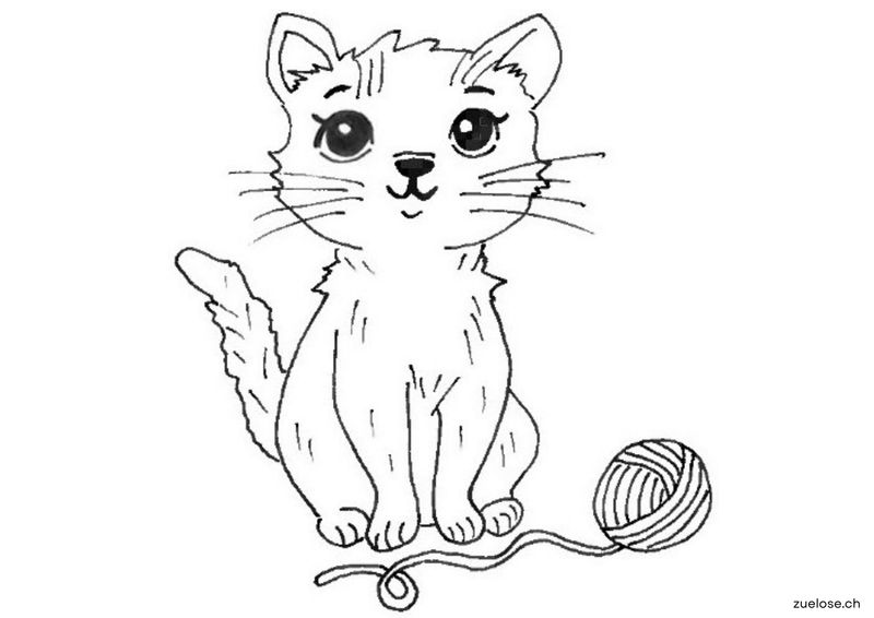 Ausmalbild Katze