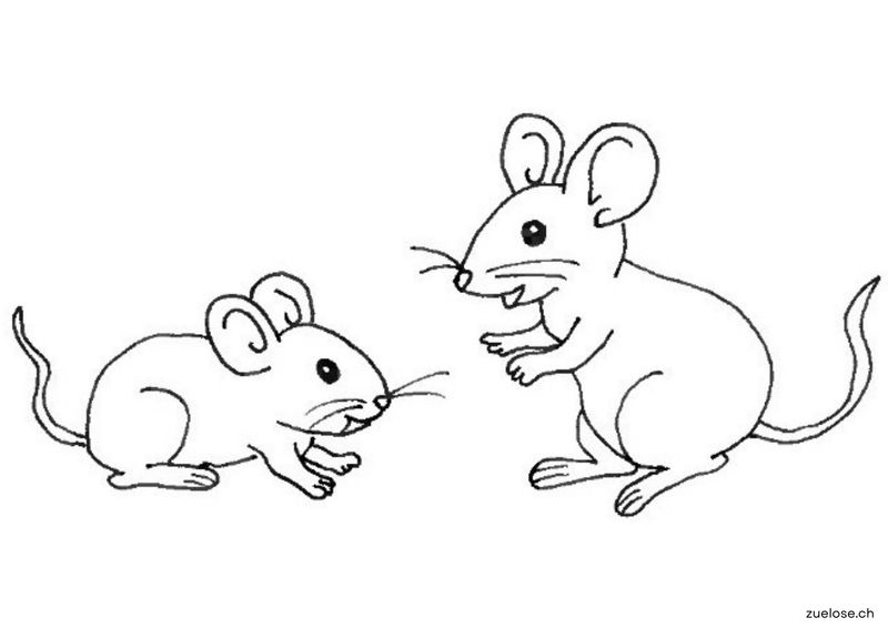 Ausmalbild Maus