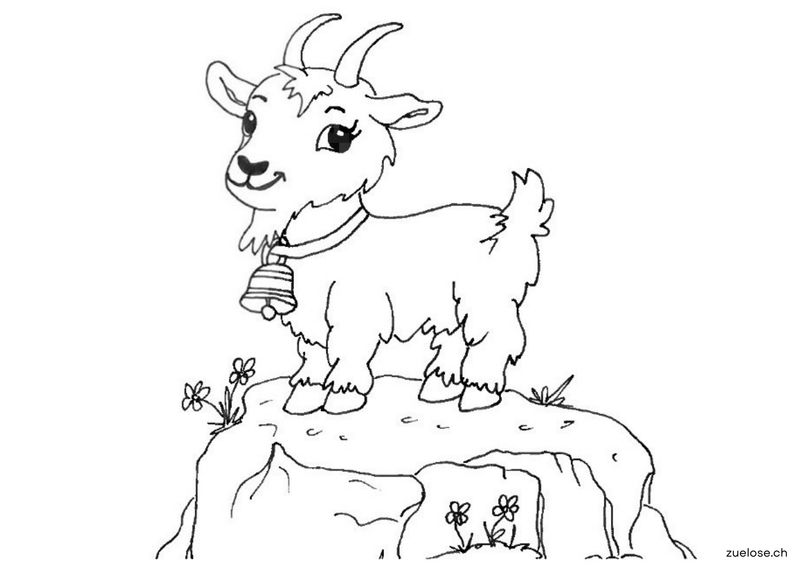 Ausmalbild Ziege