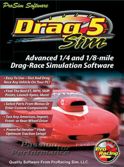DragSim5 1/8 &amp; 1/4 Mile Drag-Race Simulation (SHIP CDs)