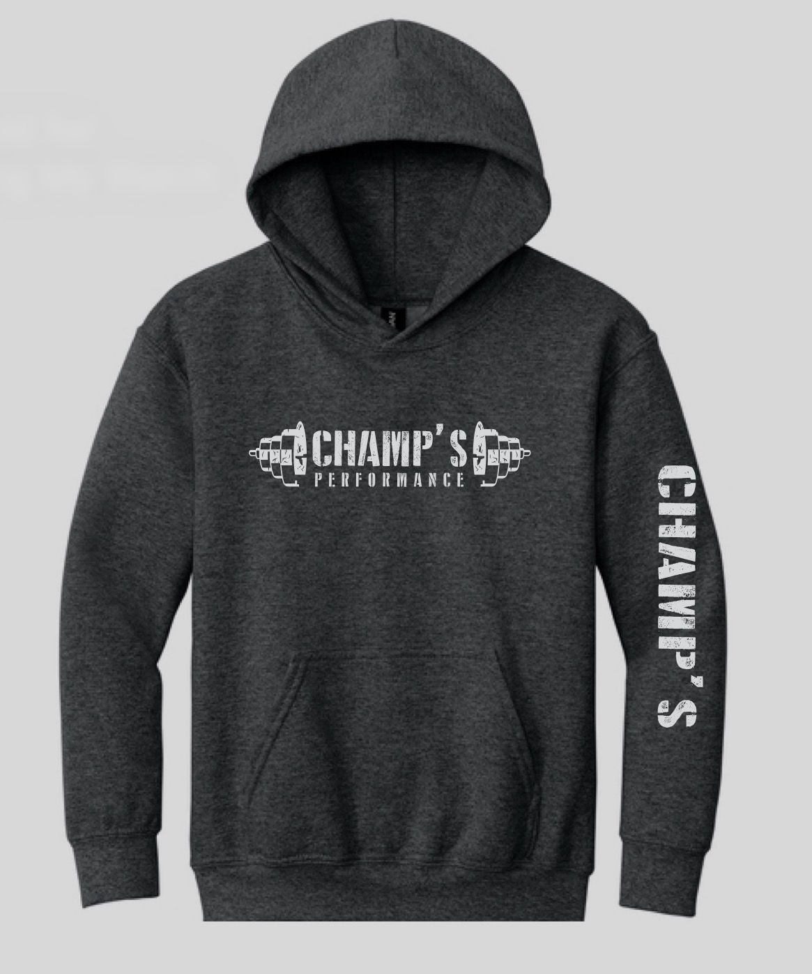 Youth Champ's Barbell Hooded Sweatshirt
