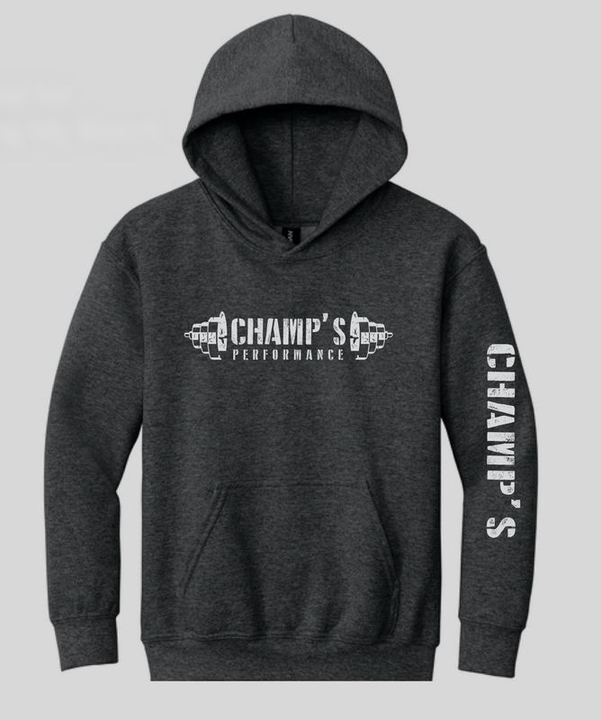 Youth Champ's Barbell Hooded Sweatshirt