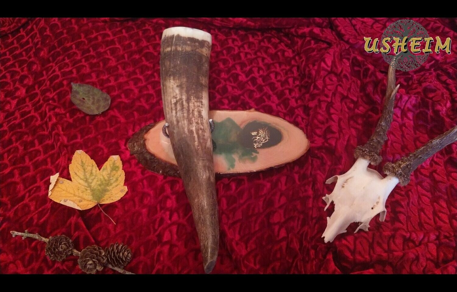 "Wolfskopf" - Wandhalterung für 1 Horn