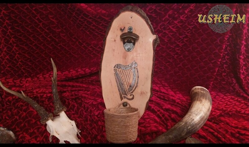 Wandflaschenöffner "Celtic Harp"