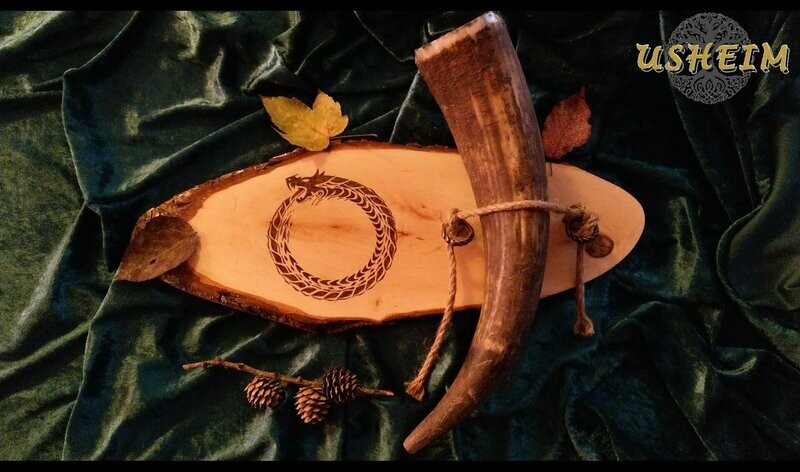"Midgardschlange" - Wandhalterung für 1 Horn