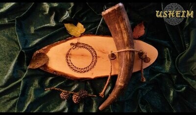 "Midgardschlange" - Wandhalterung für 1 Horn