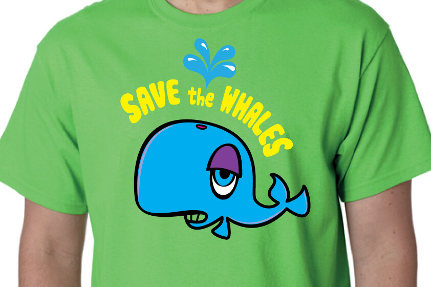 Save the Whales Blue